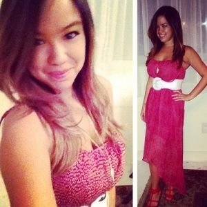 H&M Red High-Low Dress